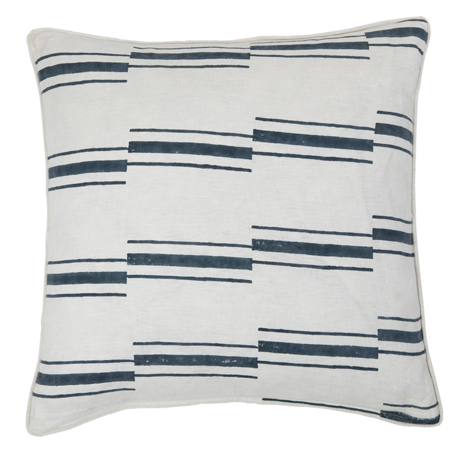 Beni Teal on White Pillow