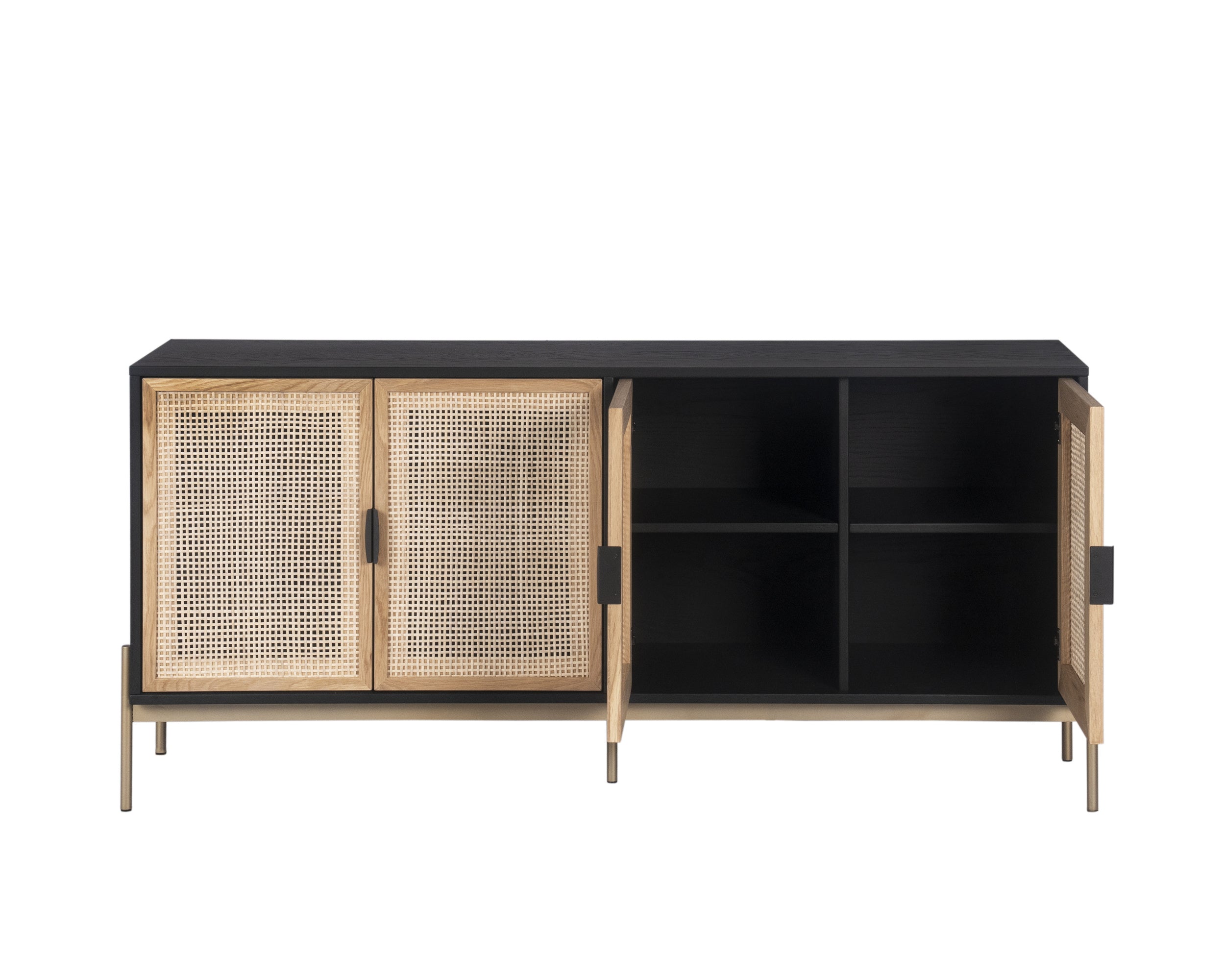 Avida Sideboard - Large - Gold - Black/Natural