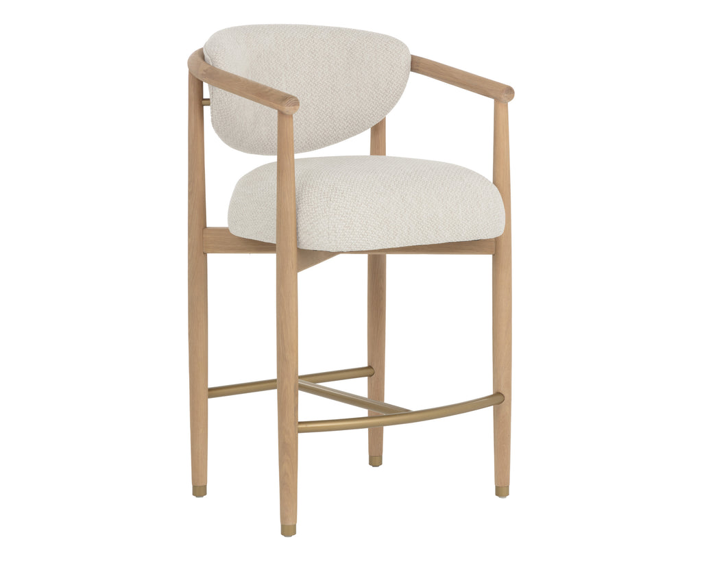Sigrid Counter Stool - Light Oak - Monument Oatmeal