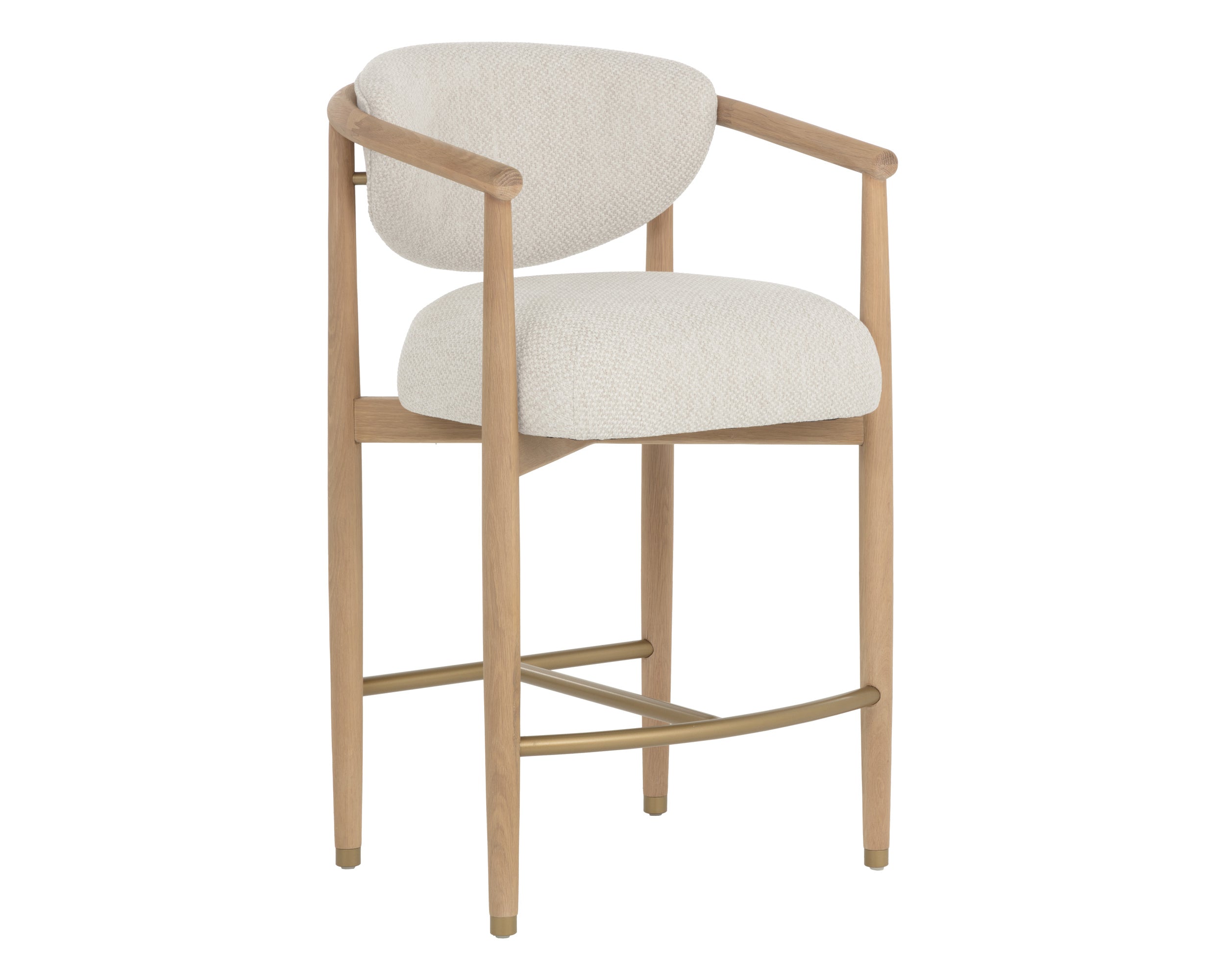 Sigrid Counter Stool - Light Oak - Monument Oatmeal