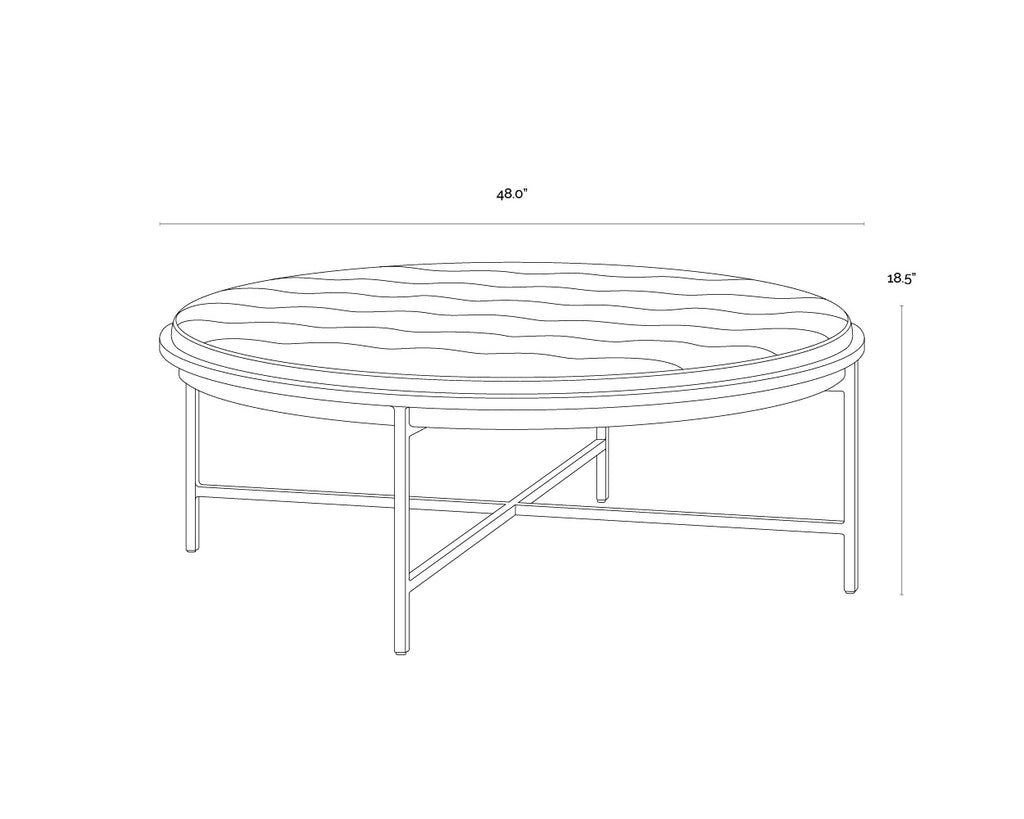 Ethel Ottoman - Round - Piccolo Pebble