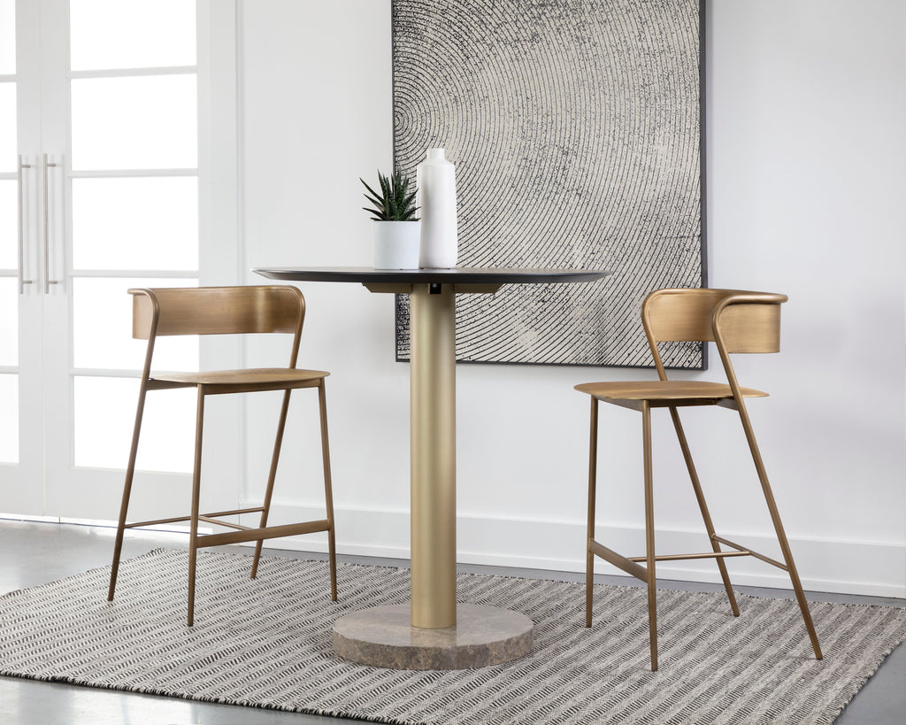 Keanu Counter Stool - Antique Gold