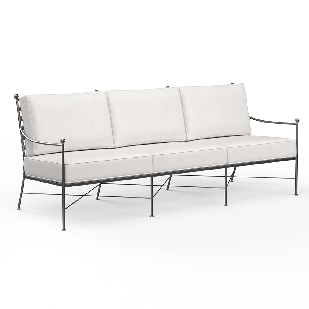 Provence Sofa in Canvas White w/ Self Welt