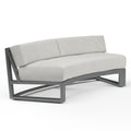 Redondo Curved Sofa in Cast Silver, No Welt