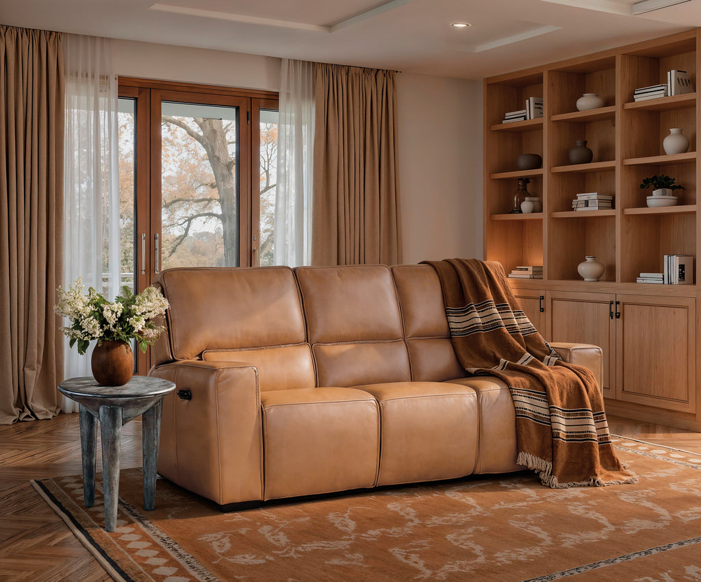Miles Zero Gravity Sofa with Power Recline Power Headrest | Brown