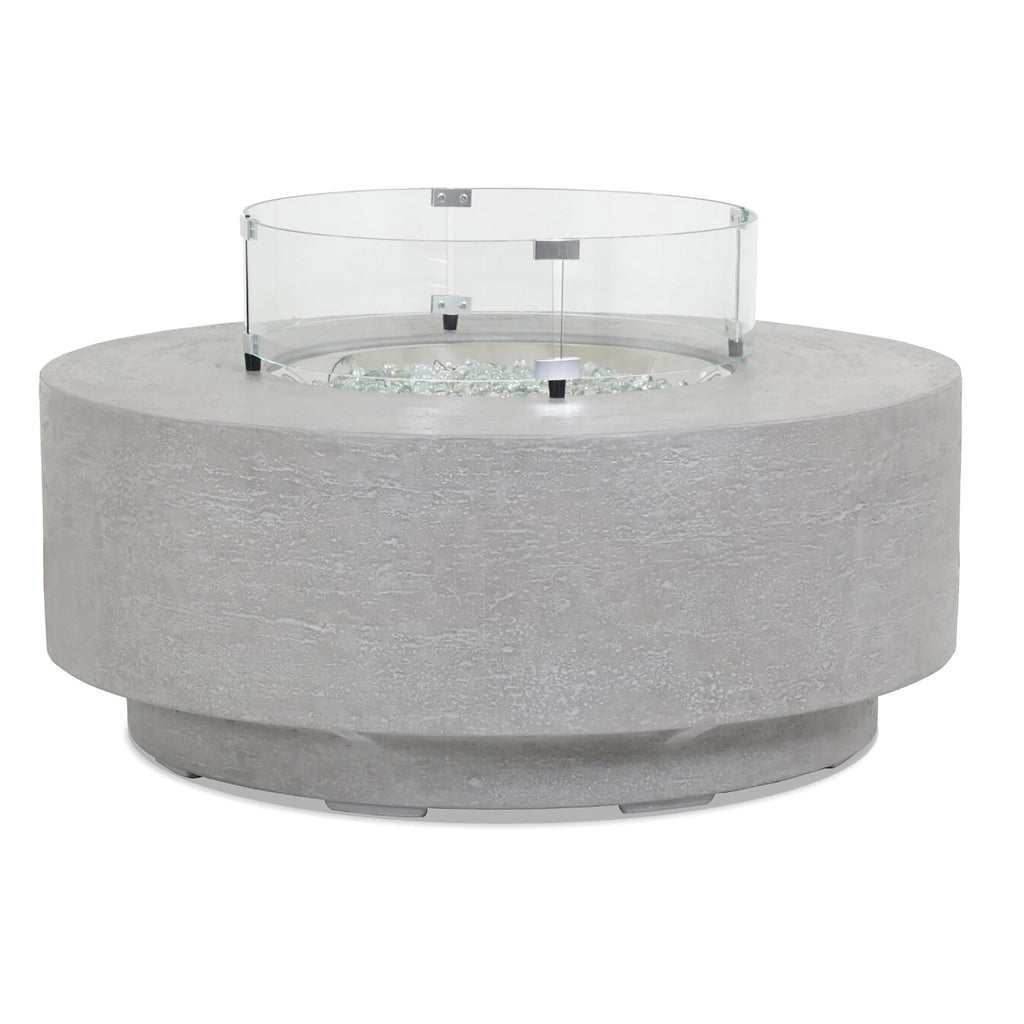 Gravelstone Round Fire Table w/ Glass Surround