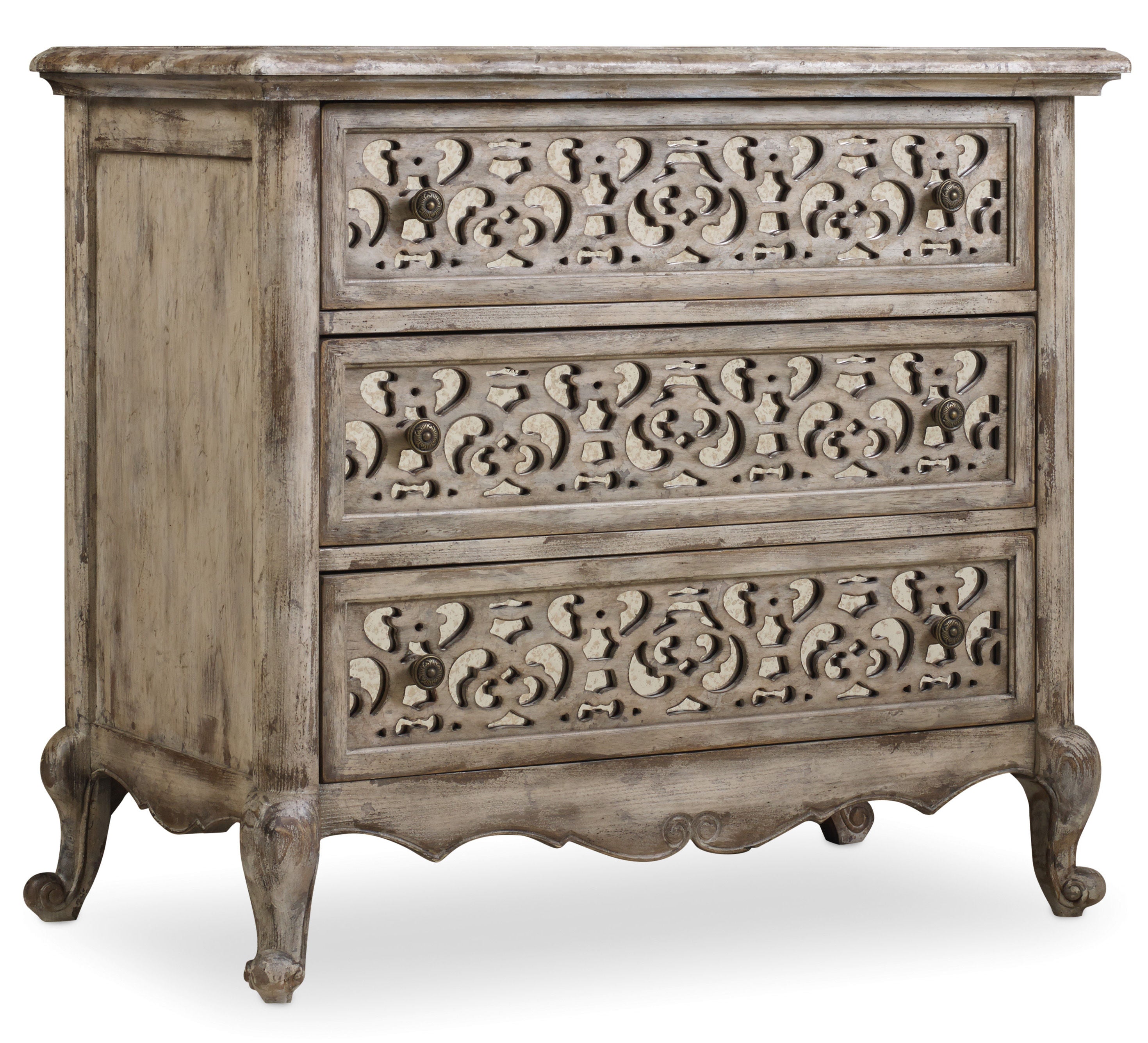 Chatelet Fretwork Nightstand | Vintage White