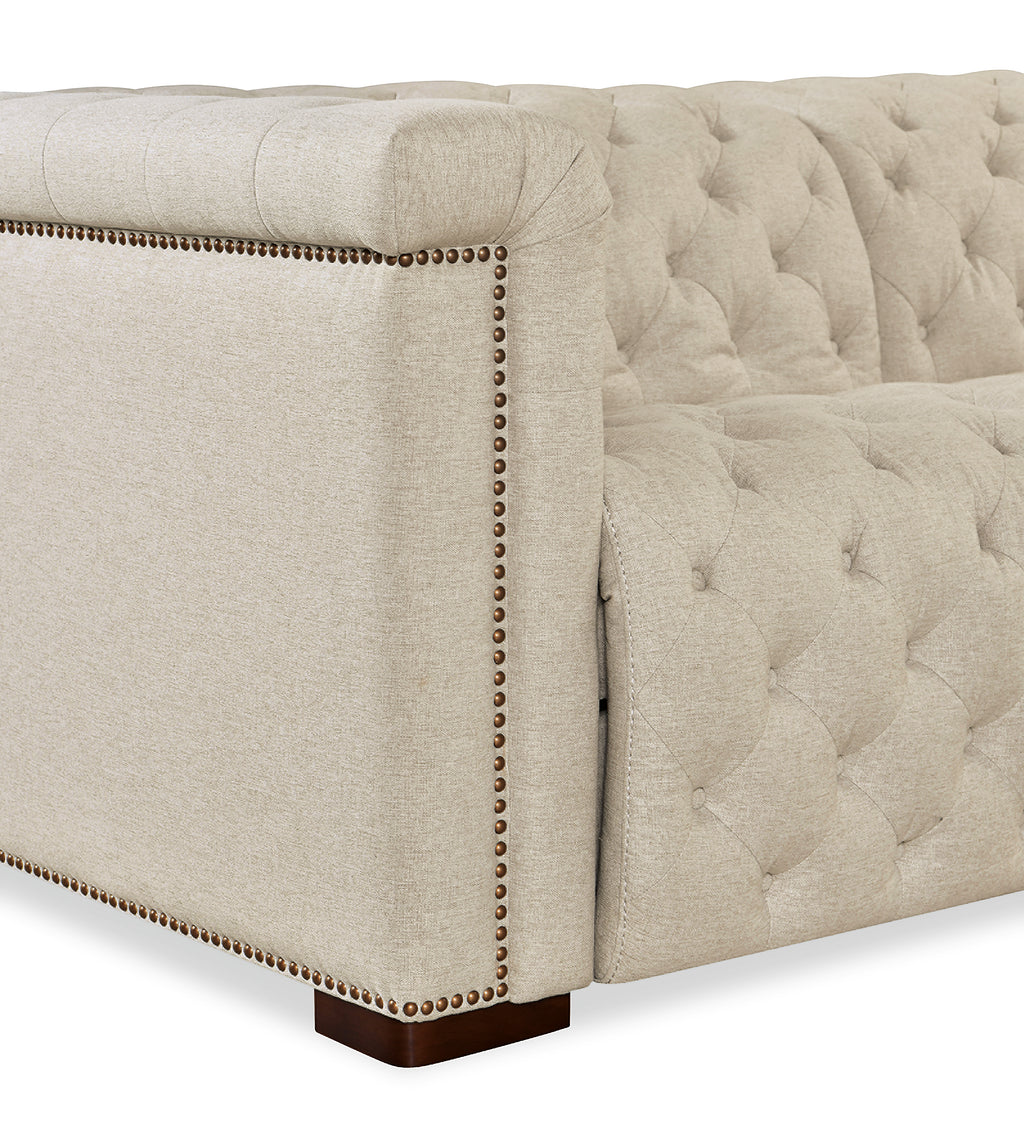 Savion Deux 5 Seat Sectional with Four Power Recliners and Six Power Headrests | Beige