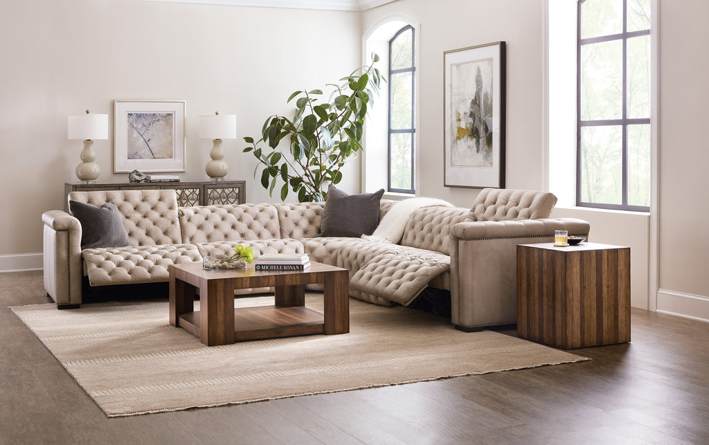 Savion Grandier 5-Piece Sectional with Power Recline & Power Headrest | Brown