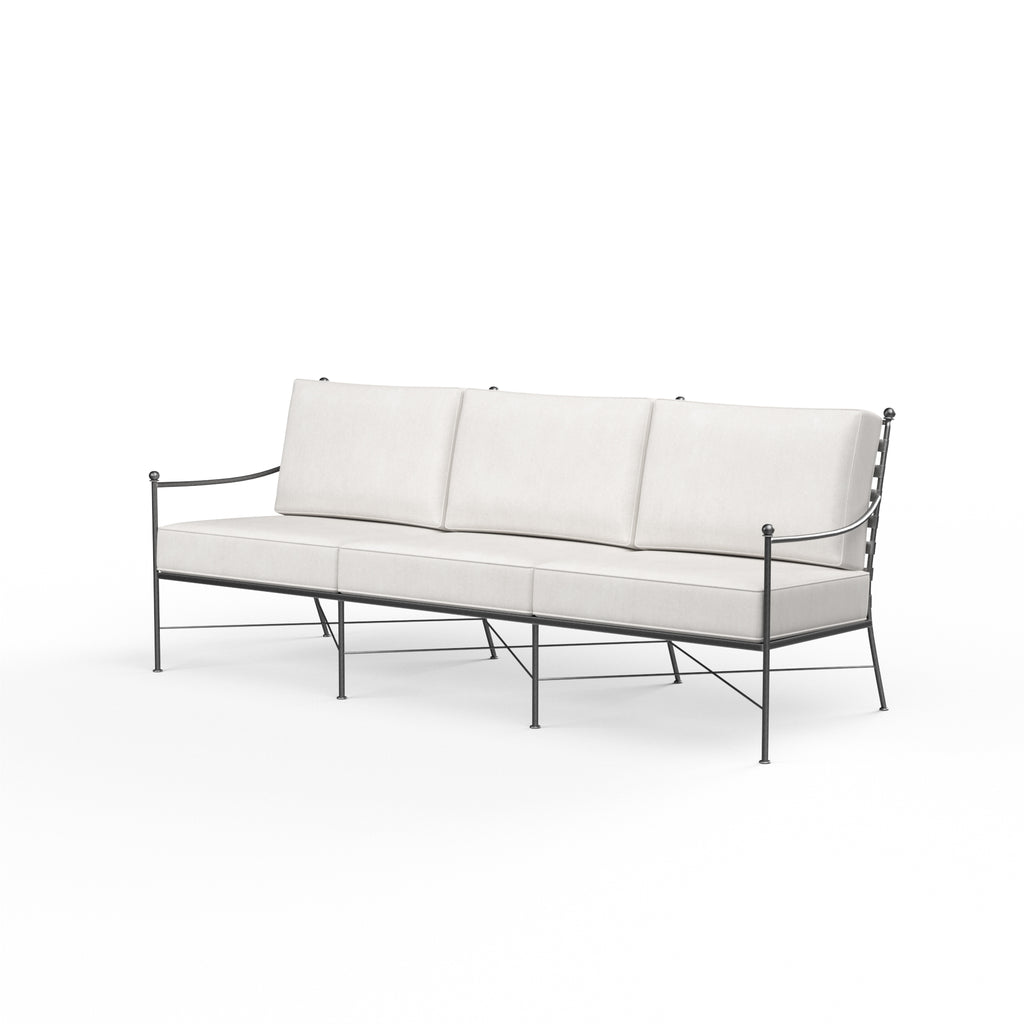 Provence Sofa in Canvas White w/ Self Welt