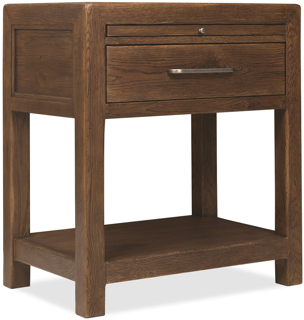 Driftwood One-Drawer Nightstand | Rich Burnished Brown