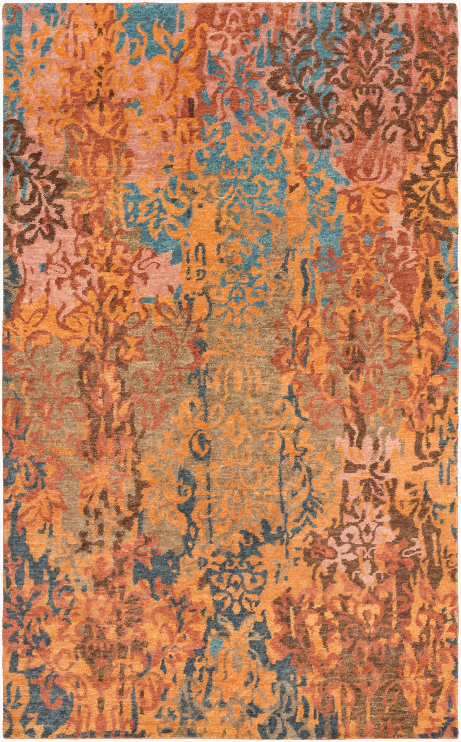 Brocade Rug | Rust | BRC1009