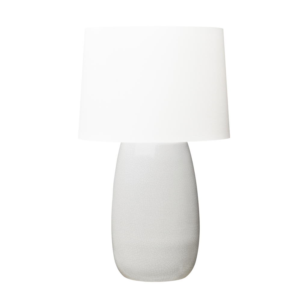 Roma Table Lamp White Crackle Bulbs Inc
