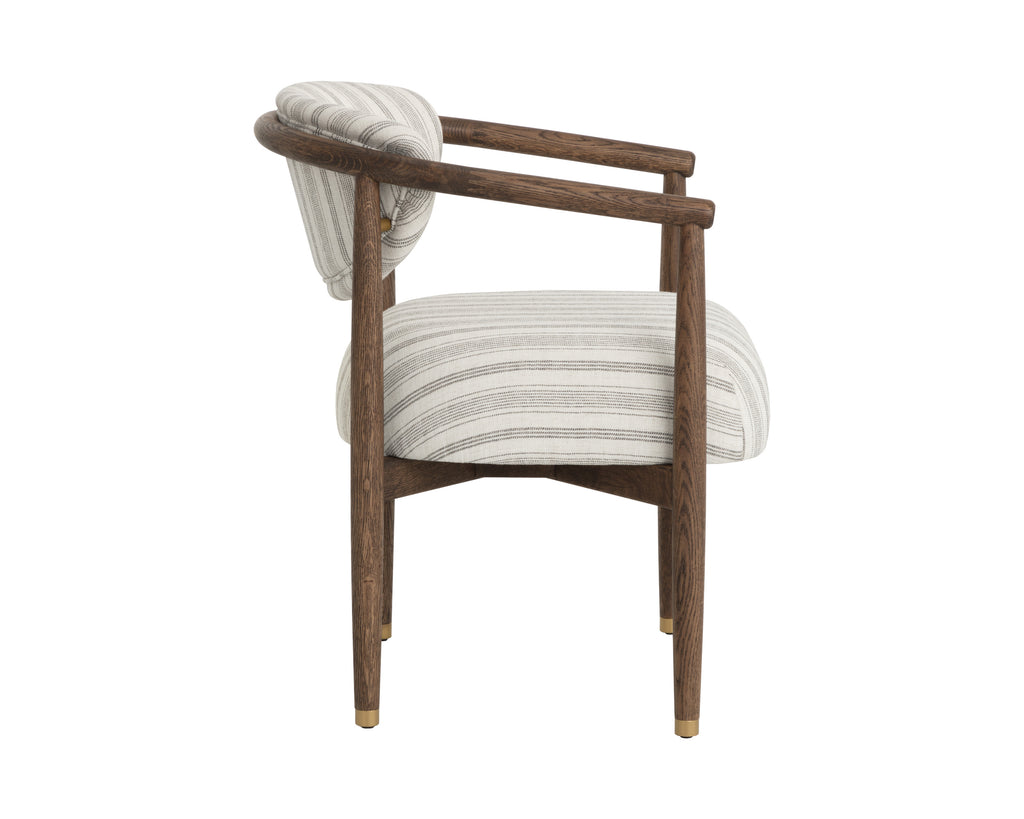 Sigrid Dining Armchair - Antique Brown - Gifford Script