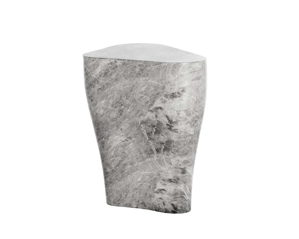 Dali End Table - Small - Marble Look - Grey