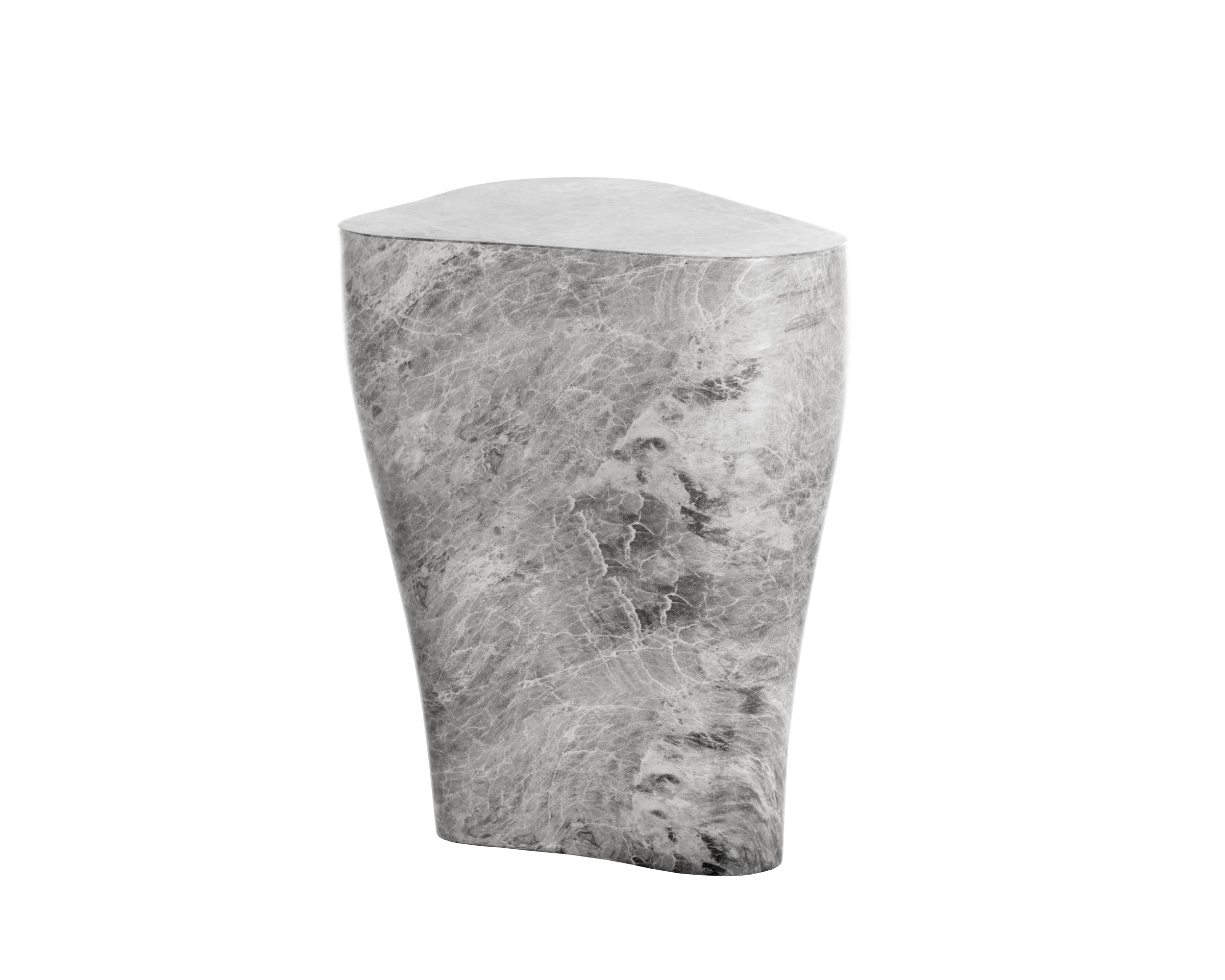 Dali End Table - Small - Marble Look - Grey