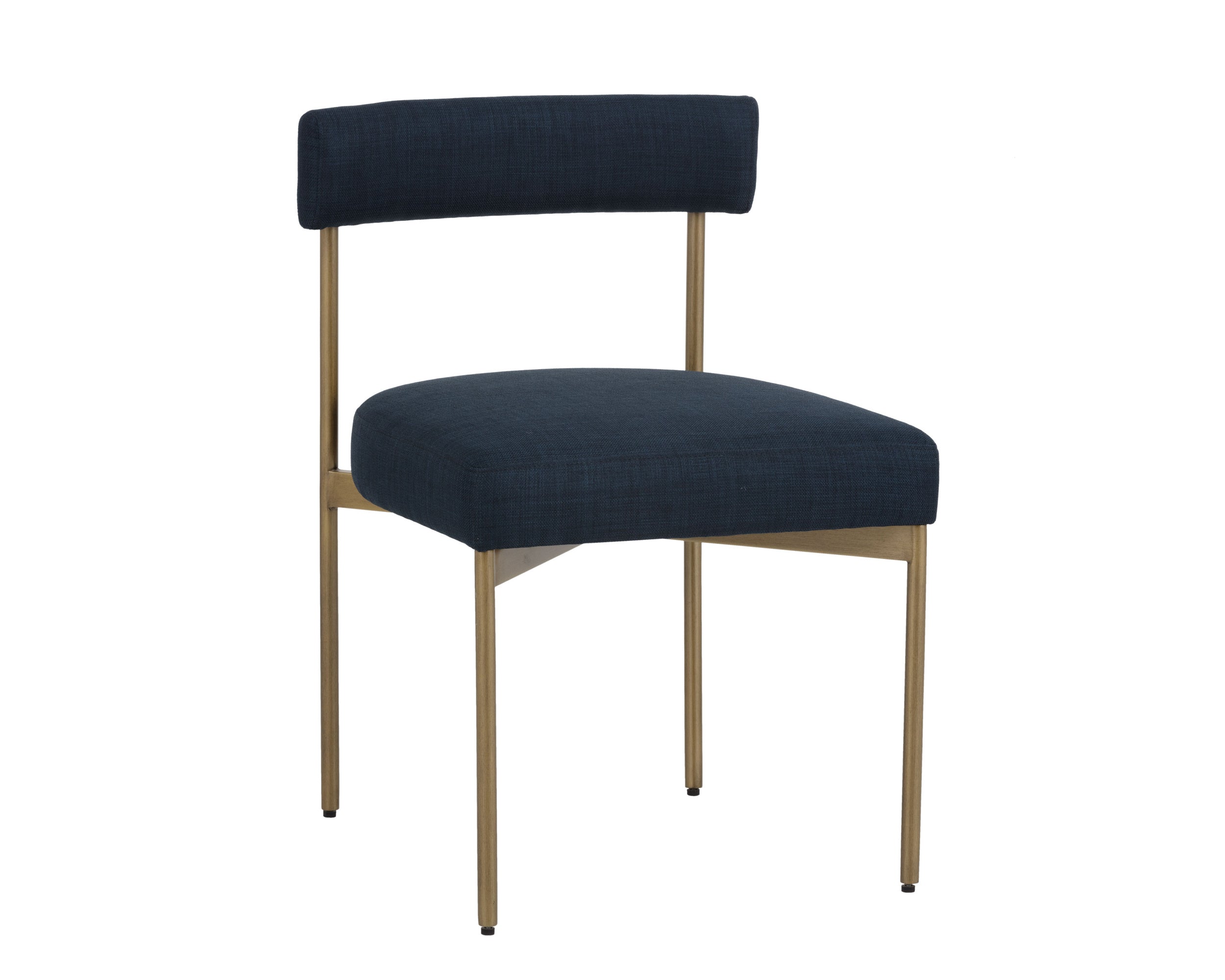 Seneca Dining Chair - Antique Brass - Arena Navy