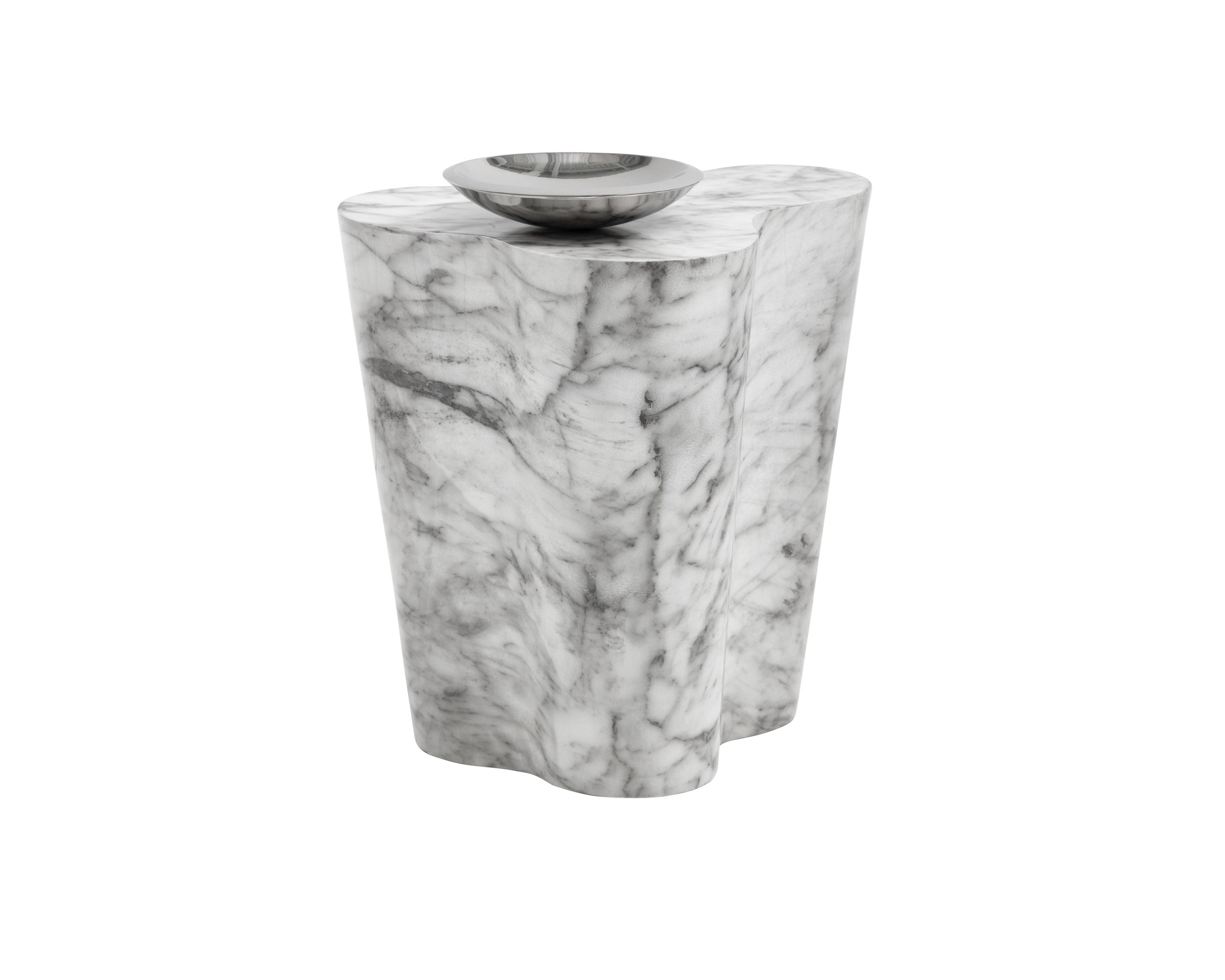 Ava End Table - Small - Marble Look