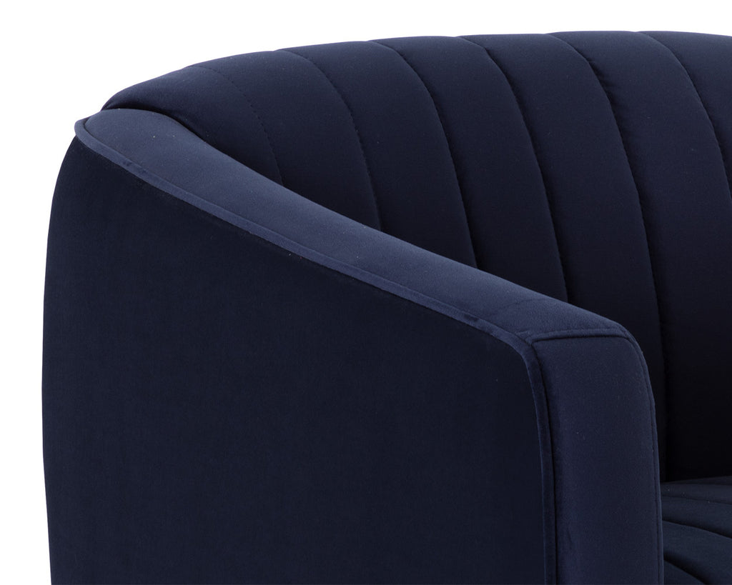Garrison Swivel Lounge Chair - Abbington Navy