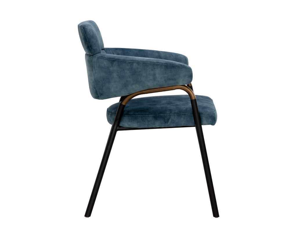Sharqui Dining Armchair - Nono Petrol