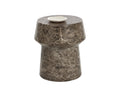Brie End Table - Marble Look - Dark Emperador