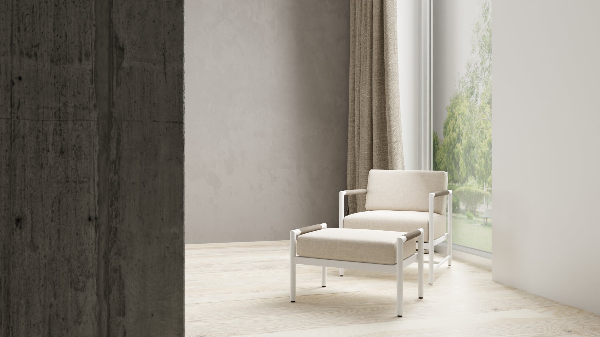 Sabbia Club Chair in Echo Ash, No Welt