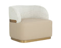 Brinda Swivel Lounge Chair - Napa Beige / Hailey Moon
