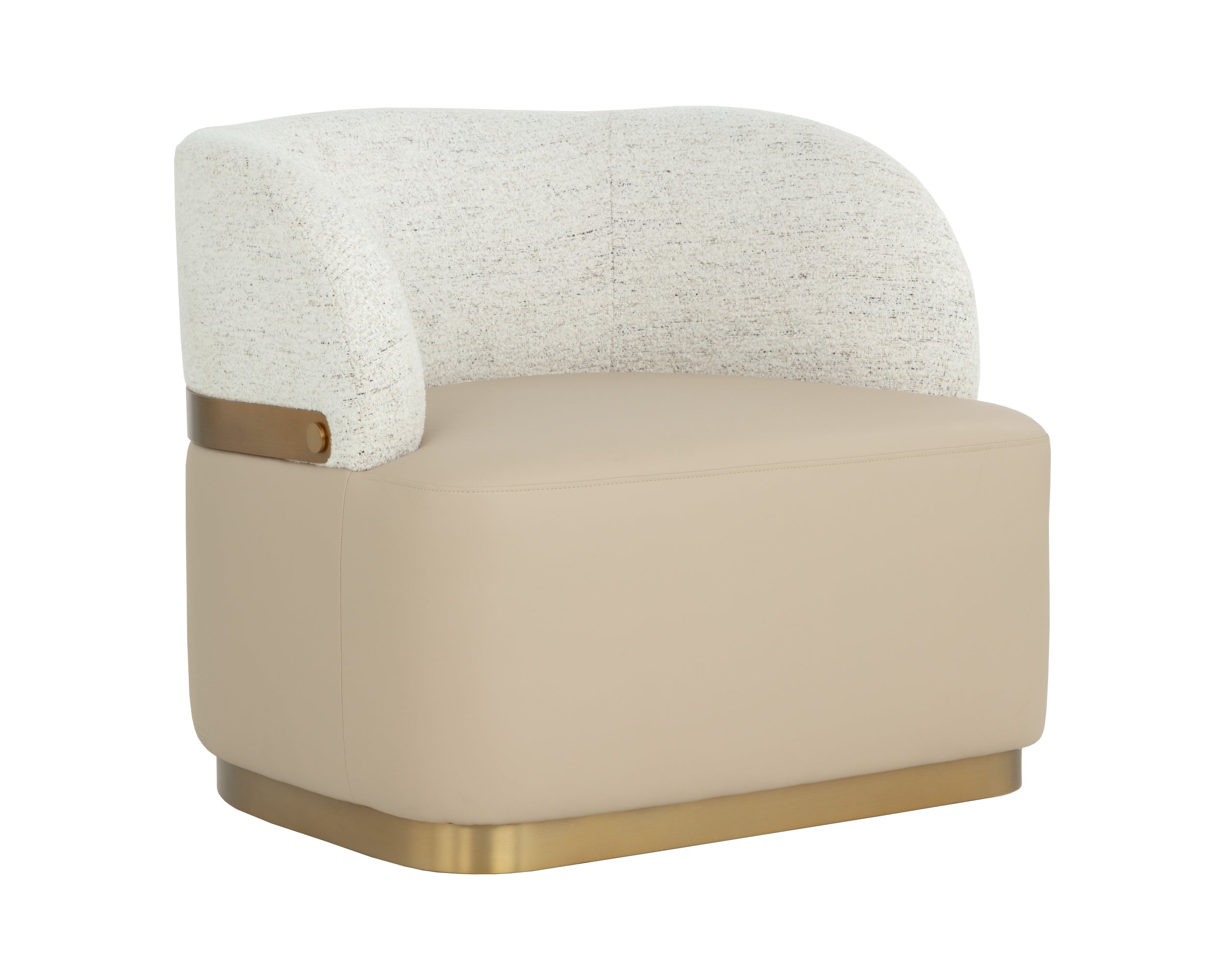 Brinda Swivel Lounge Chair - Napa Beige / Hailey Moon