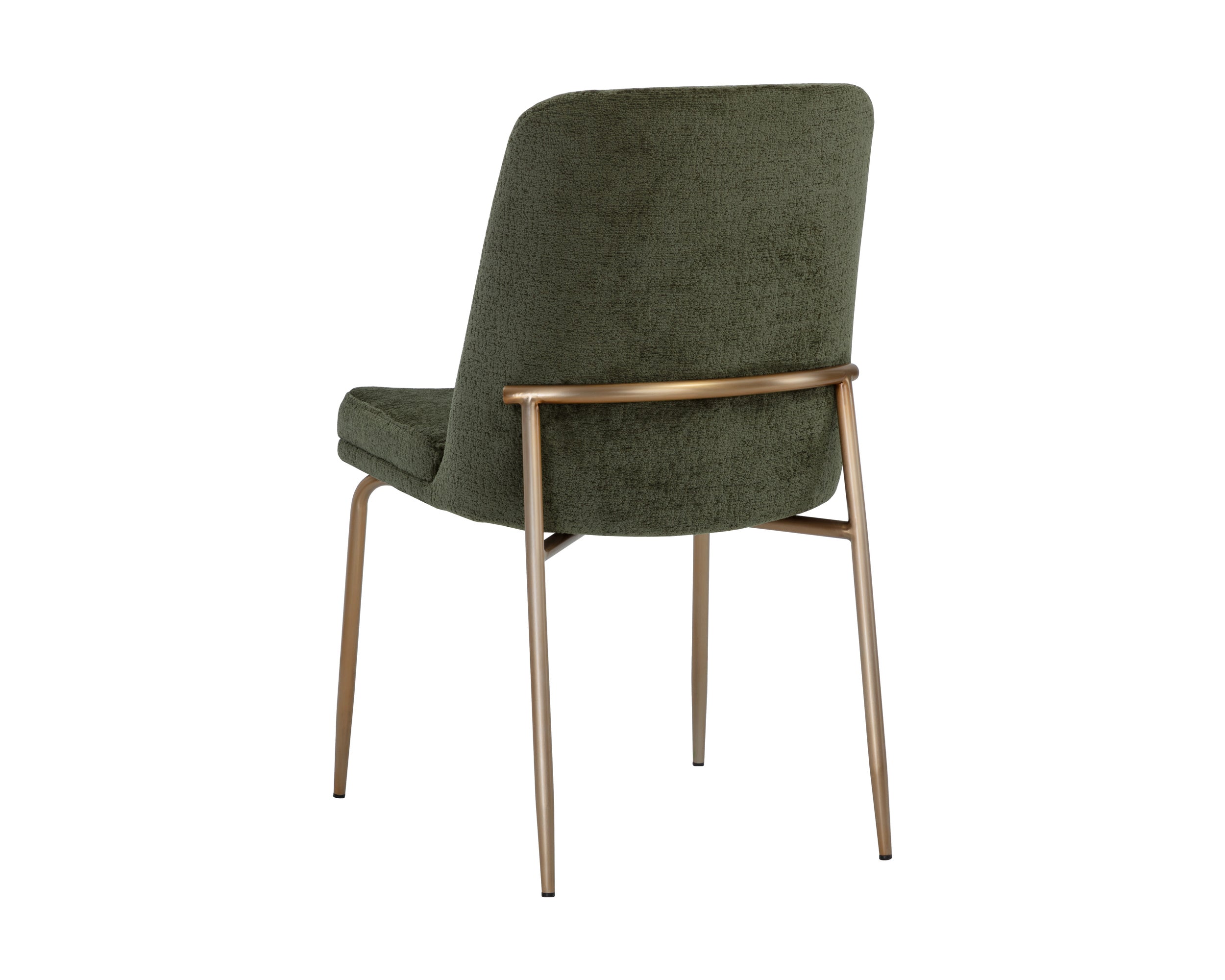 Zeke Dining Chair - Antique Brass - Bergen Olive