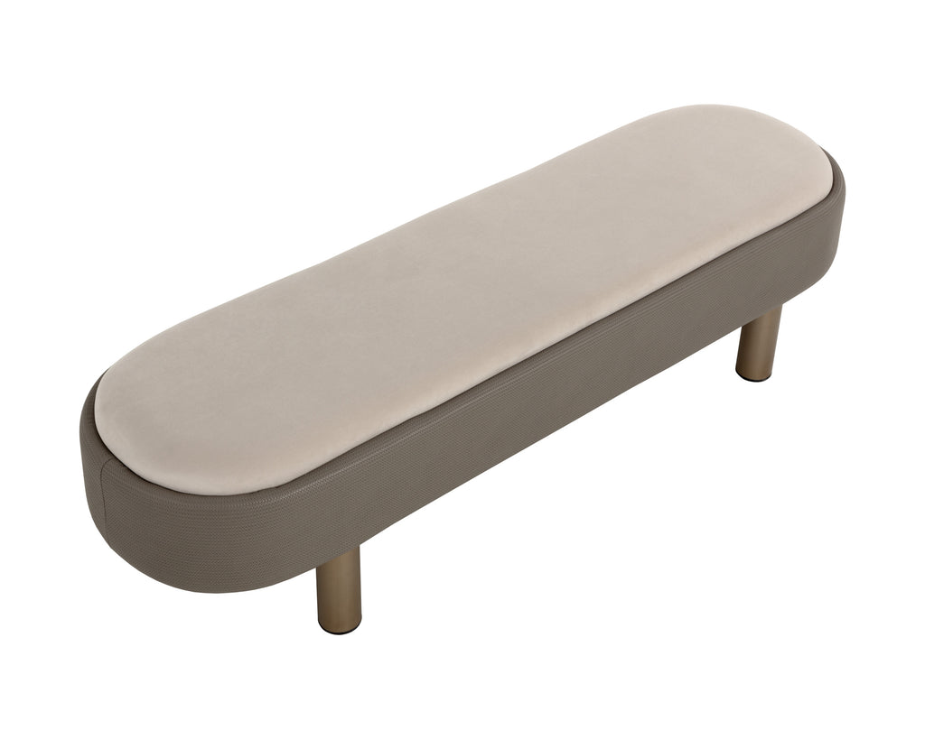 Odella Bench - Meg Taupe / Porcini Taupe