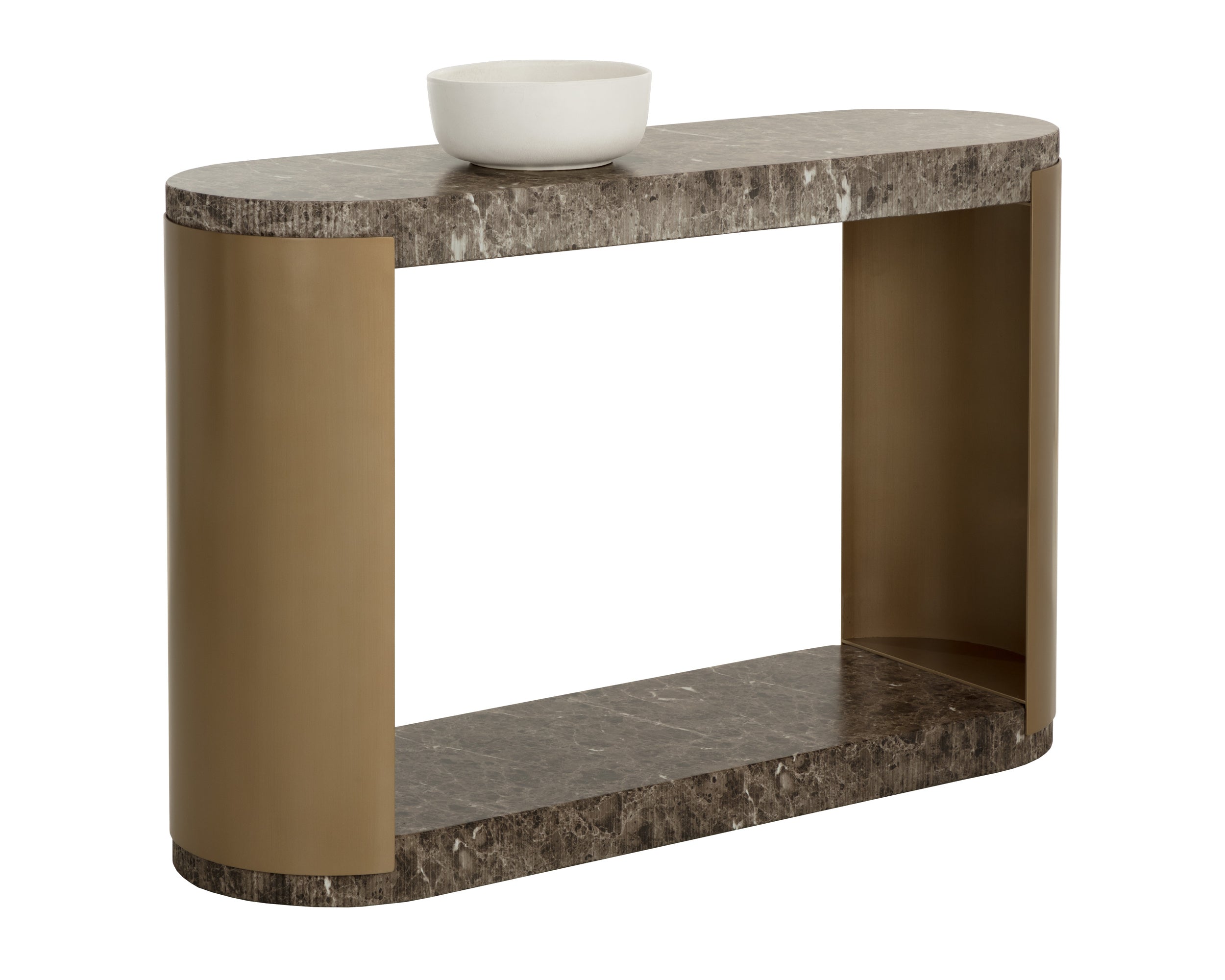 Cavette Console Table - Marble Look - Dark Emperador