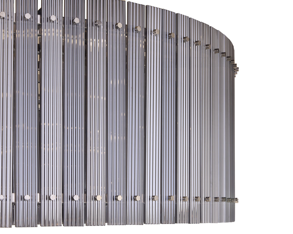 Kore Chandelier - Large - Nickel - Smoke Grey