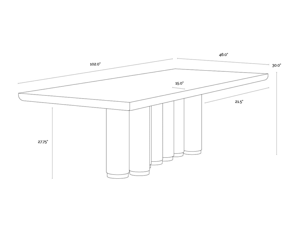 Salix Dining Table - 102"
