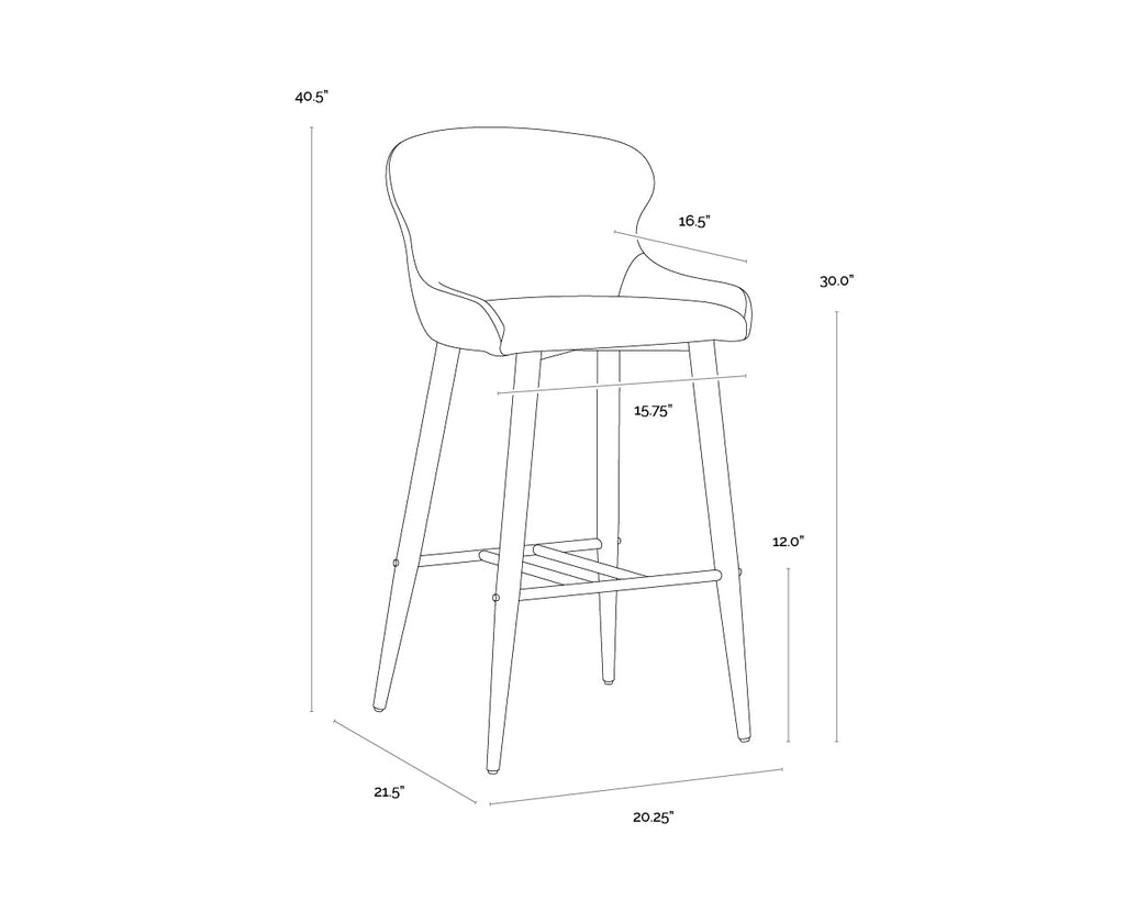 Evora Barstool - Milliken Cognac