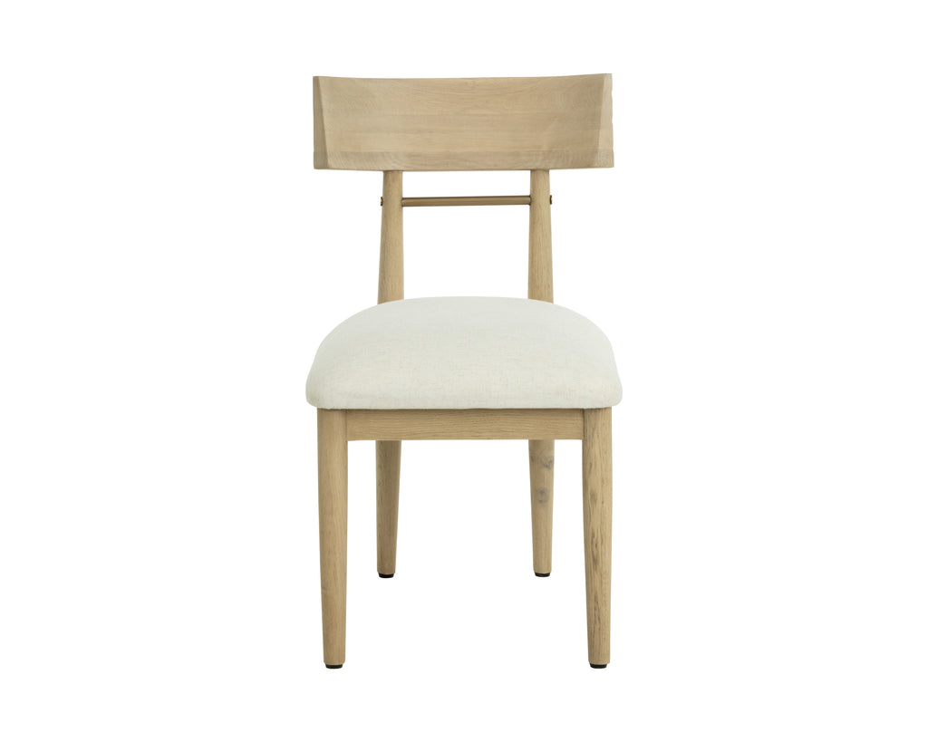 Florian Dining Chair - Light Oak - Geralt Linen