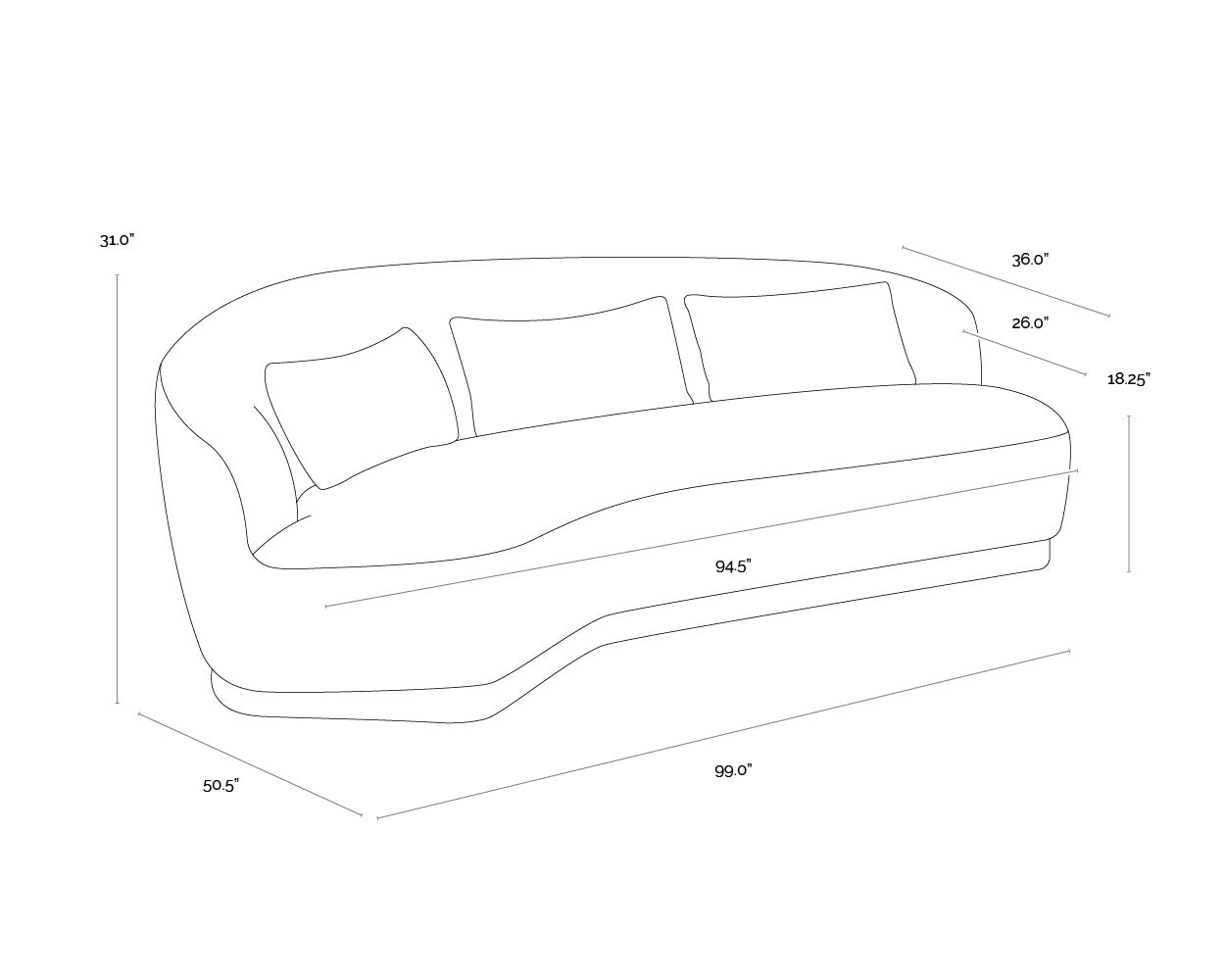 Soraya Sofa - Shadow Grey