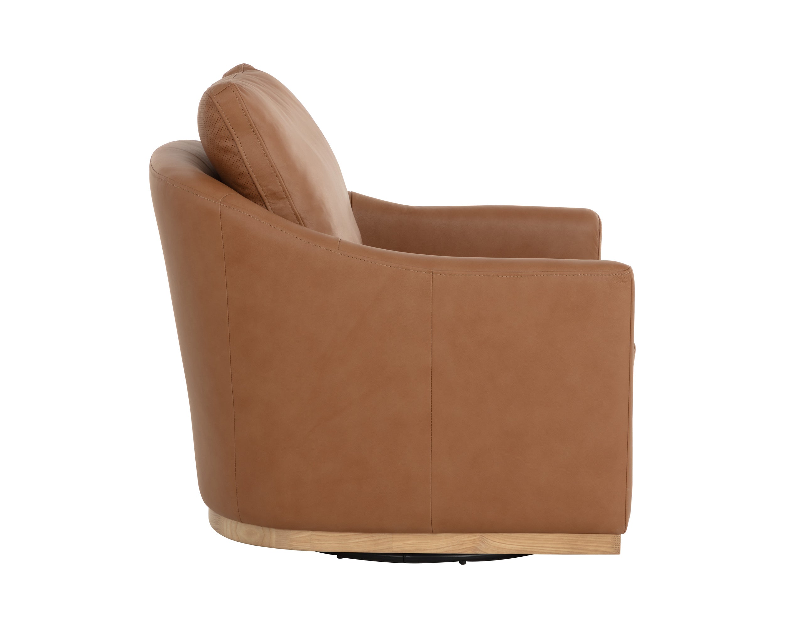 Corbin Swivel Lounge Chair - Aline Butternut Leather