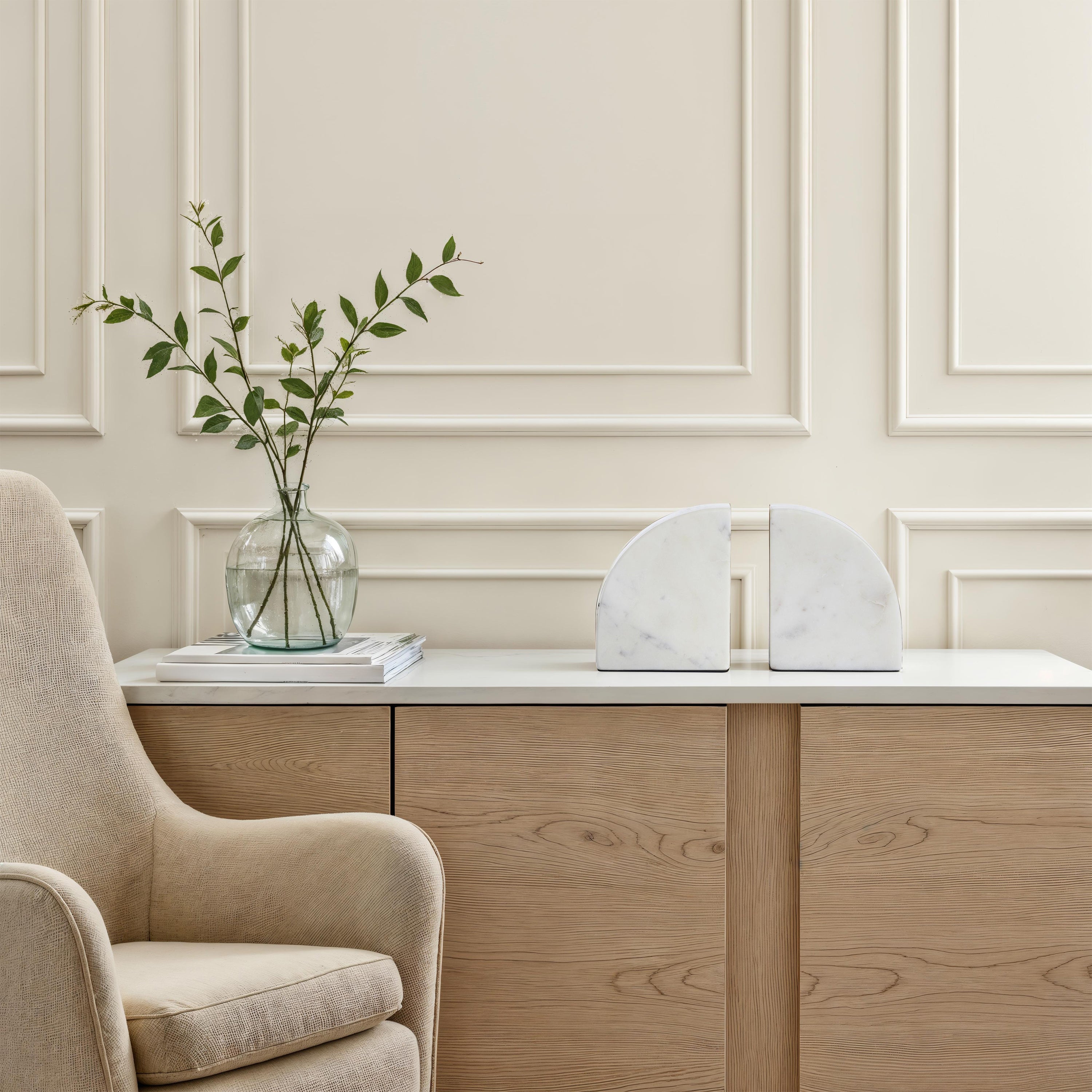 Carvella Bookends | Round