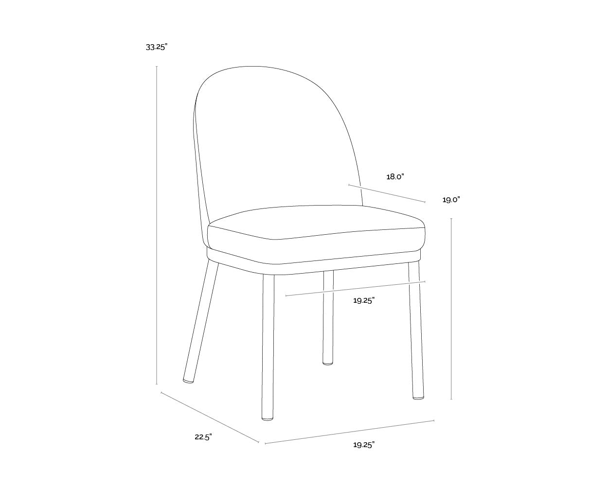Lavania Dining Chair - Meg Taupe / Porcini Taupe