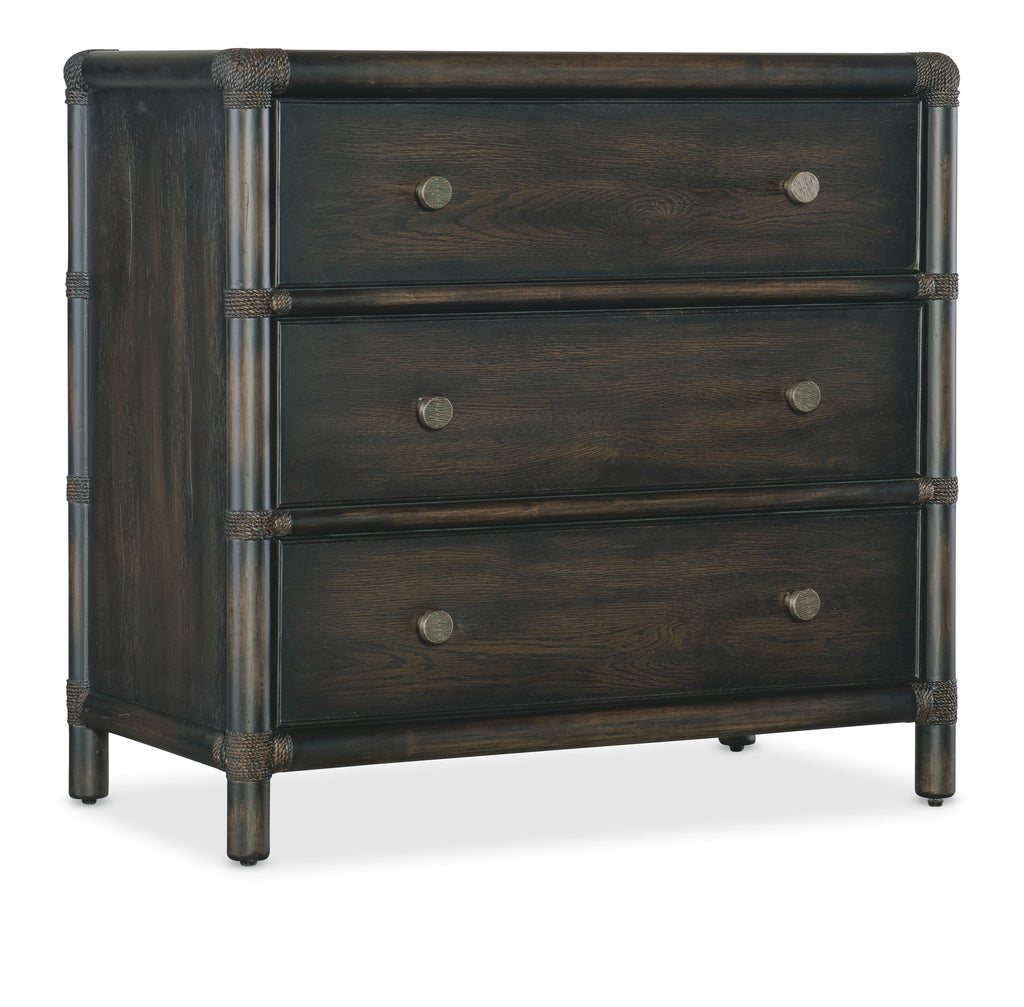 Retreat Pole Rattan Nightstand | Black Sand