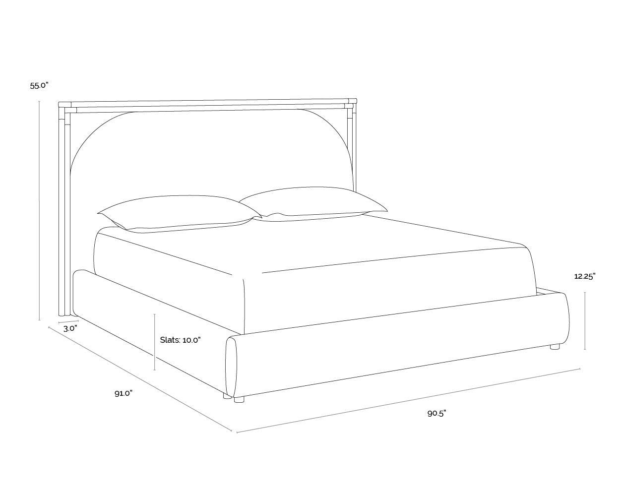 Arcelia Bed - Rhea Light Barley