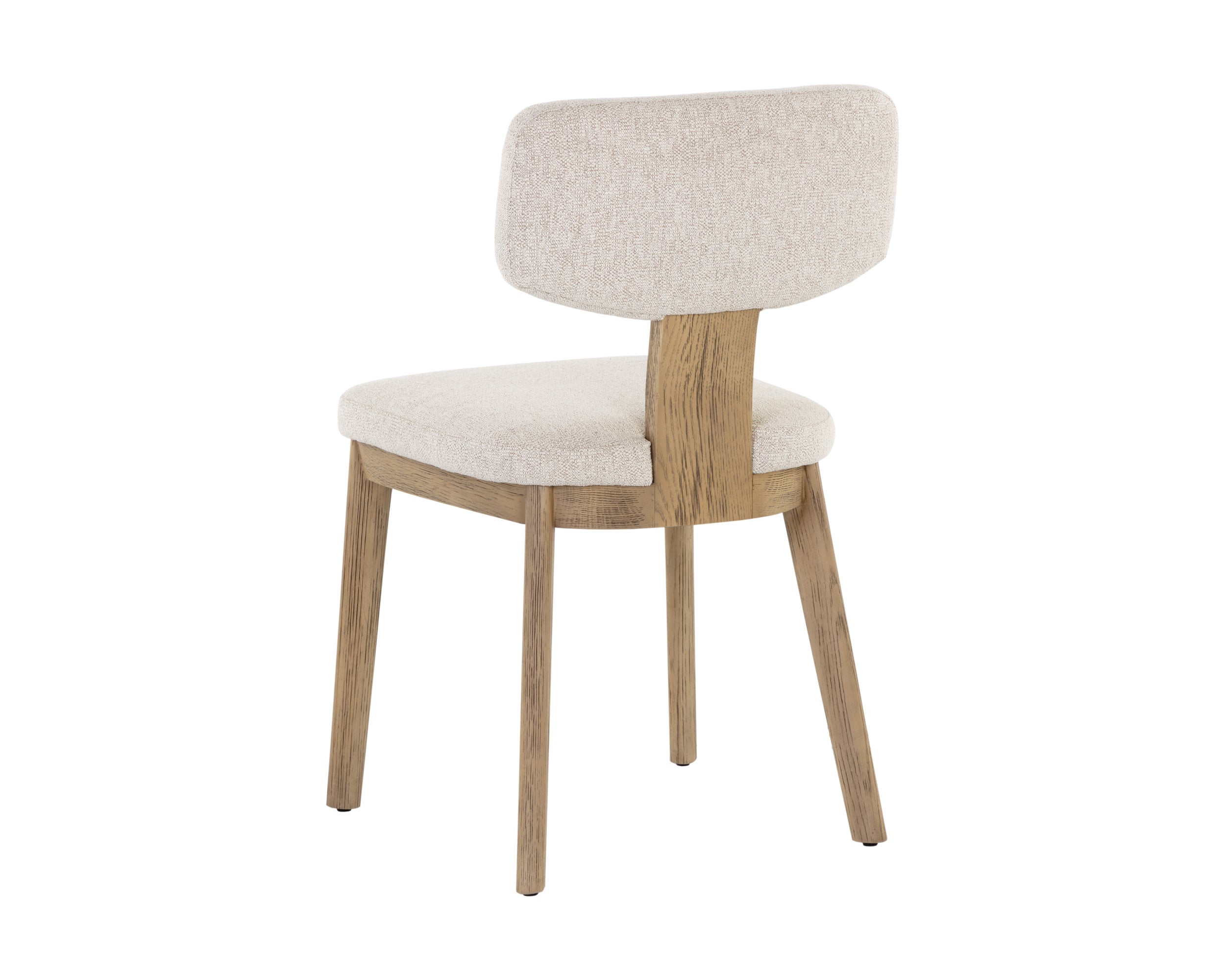 Rickett Dining Chair - Weathered Oak - Dove Cream