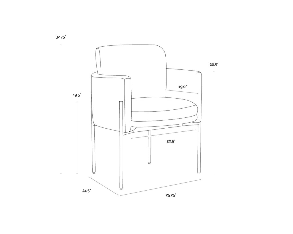Richie Dining Armchair - Black - Danny Amber