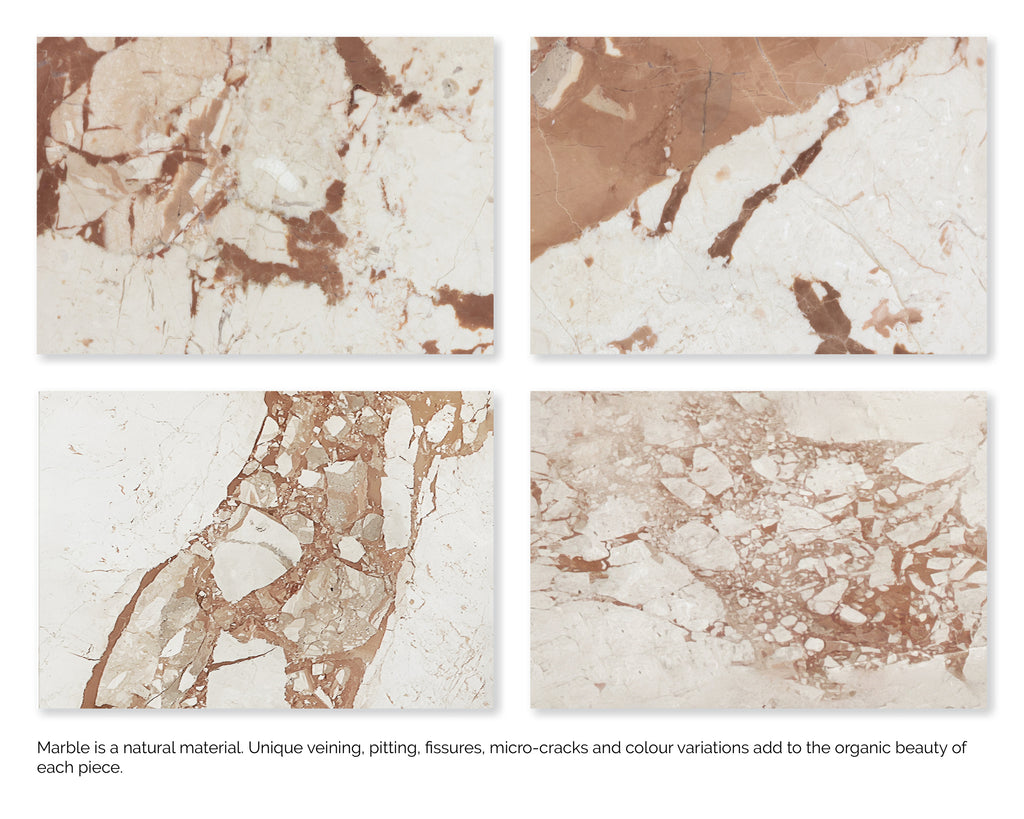 Laros Coffee Table - Rectangular - Crema Breccia Marble