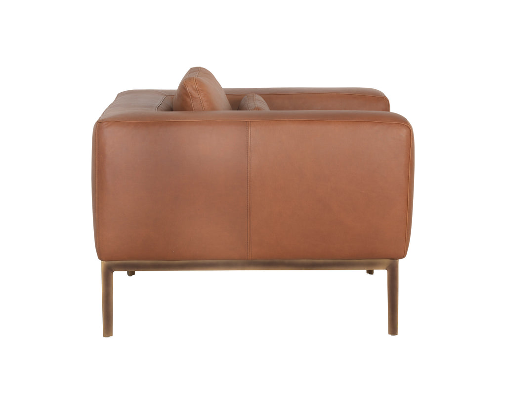 Burr Armchair - Behike Saddle Leather