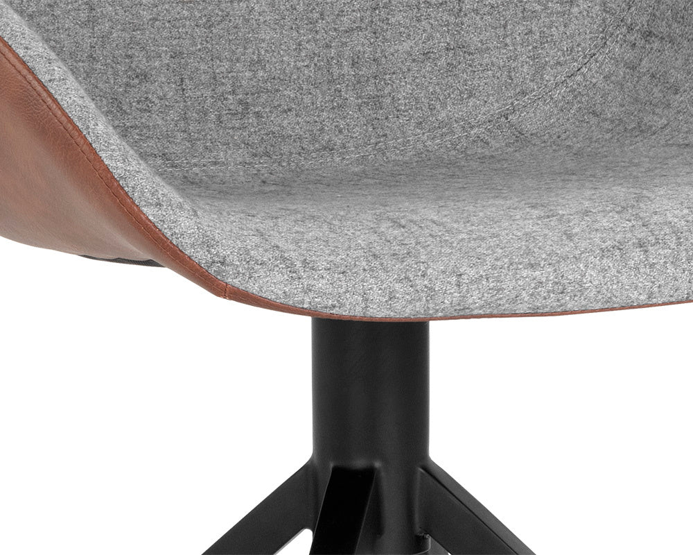 Mccoy Swivel Dining Chair - Cinnamon Brown / November Grey