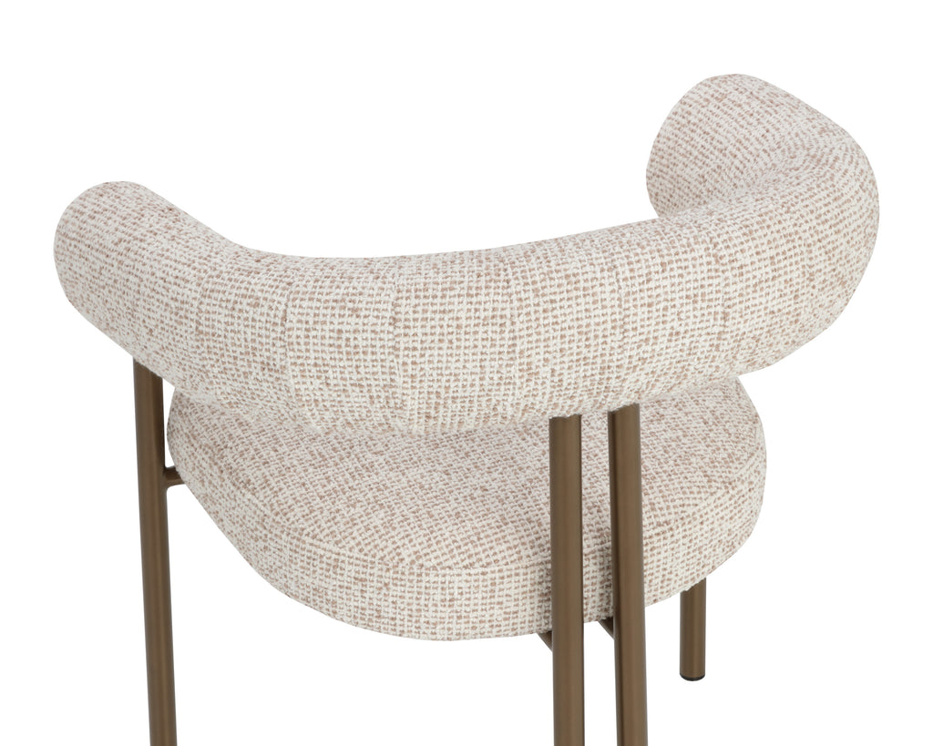 Oniva Dining Armchair - Antique Bronze - Noah Ecru