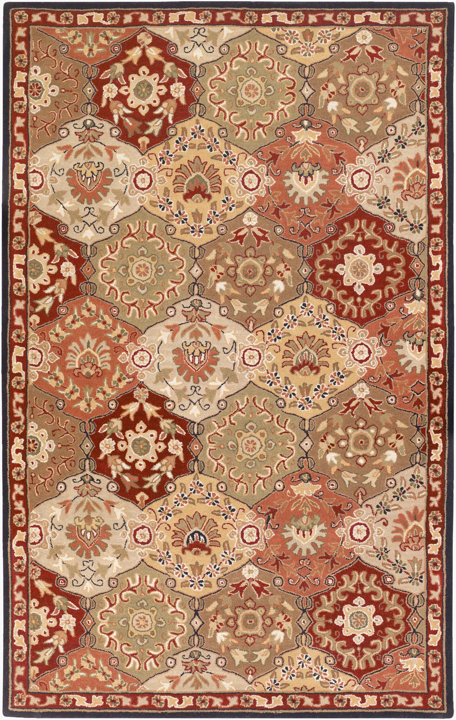 Caesar Rug | Burnt Orange | CAE1034