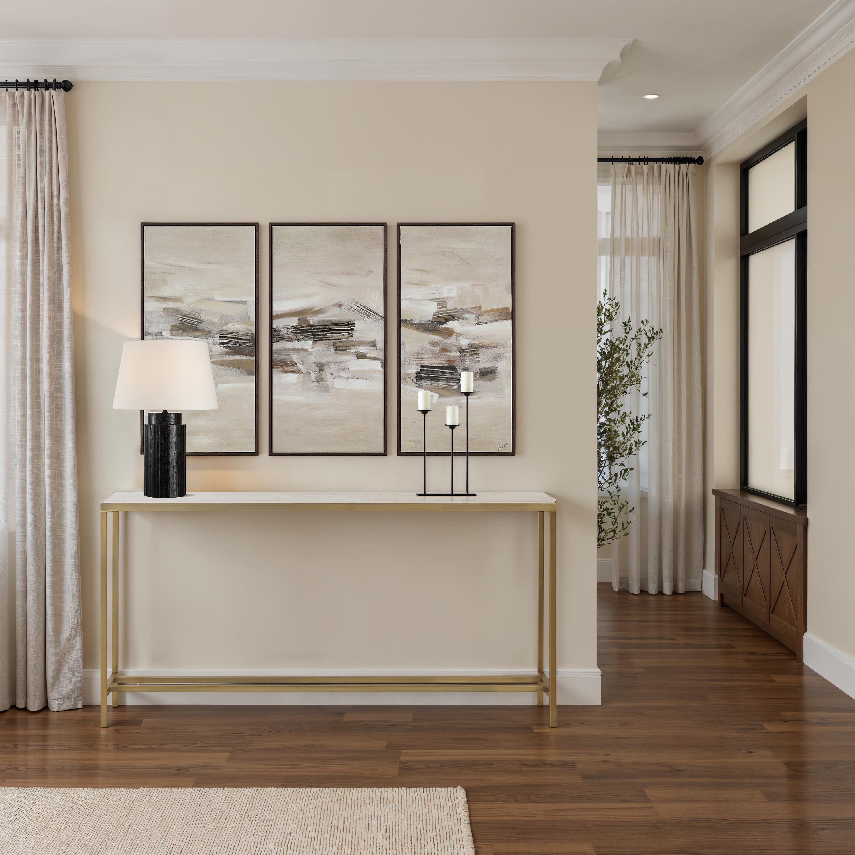Bodin Console Table | Brushed Brass
