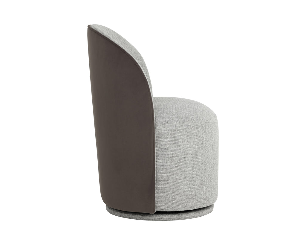 Cavoli Swivel Dining Chair - Belfast Heather Grey / Meg Ash